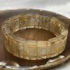 Natural Golden Rutilated Quartz Bracelet 手牌 - 74.57g 18.2 by 7.7mm/piece 18 pieces - Huangs Jadeite and Jewelry Pte Ltd