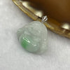Type A Spicy Green Piao Hua Jade Jadeite Milo Buddha with 18K Gold Clasp -  4.79g 20.2 by 24.2 by 6.9mm - Huangs Jadeite and Jewelry Pte Ltd