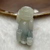 Type A Faint Green Piao Hua with Brownish Red Spots Jade Jadeite Pixiu Charm - 17.3g 37.9 by 16.1 by 18.2mm - Huangs Jadeite and Jewelry Pte Ltd