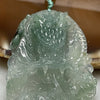 Rare Type A Icy Green Jade Jadeite Wealth Prosperity Dragon Pendant 35.02g 71.1 by 40.0 by 14.1mm - Huangs Jadeite and Jewelry Pte Ltd