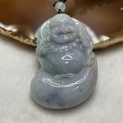 Type A Lavender & Green Milo Buddha Jade Jadeite 56.21g 58.0 by 38.3 by 13.2mm - Huangs Jadeite and Jewelry Pte Ltd