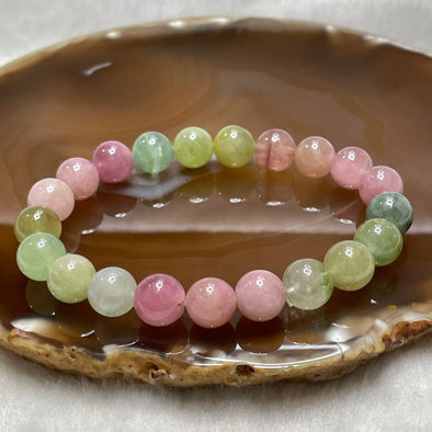 Natural Tourmaline Crystal Bracelet 电气石 28.99g 9.9mm/bead 21 beads - Huangs Jadeite and Jewelry Pte Ltd