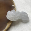 Type A Faint Grey Jade Jadeite Pixiu Charm - 17.94g 41.1 by 19.5 by 13.5mm - Huangs Jadeite and Jewelry Pte Ltd