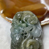 Type A Green, Lavender & Grey Jade Jadeite Dragon Tortoise 104.02g 77.8 by 43.8 by 15.8mm - Huangs Jadeite and Jewelry Pte Ltd