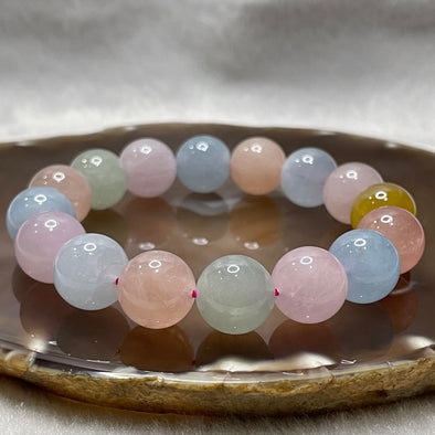 Multicolor Unisex Morganite Crystal Bracelet For Healing