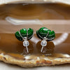 Type A Full Green Old Mine Jade Jadeite Rose 18k White Gold 6.6g 17.5 by 16.1 by 7.9mm - Huangs Jadeite and Jewelry Pte Ltd
