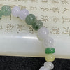 Type A Mixed Green, Yellow & White Beads Bracelet - 20.92g 8.1mm/bead 30 beads - Huangs Jadeite and Jewelry Pte Ltd