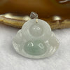 Type A Spicy Green Piao Hua Jade Jadeite Milo Buddha with 18K Gold Clasp -  6.51g 24.5 by 29.1 by 6.5mm - Huangs Jadeite and Jewelry Pte Ltd