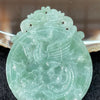 Type A Burmese Apple Green Jade Jadeite Dragon Phoenix Pendant - 36.62g 51.4 by 41.6 by 5.1mm each - Huangs Jadeite and Jewelry Pte Ltd
