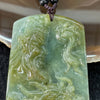Type A Burmese Yellow & Green Jade Jadeite Guan gong - 66.56g 75.1 by 52.7 by 9.0mm - Huangs Jadeite and Jewelry Pte Ltd