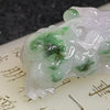 Type A Icy Pixiu with Spicy Green Patches Jade Jadeite - 17.63g 36.2 by 19.1 by 13.6mm - Huangs Jadeite and Jewelry Pte Ltd