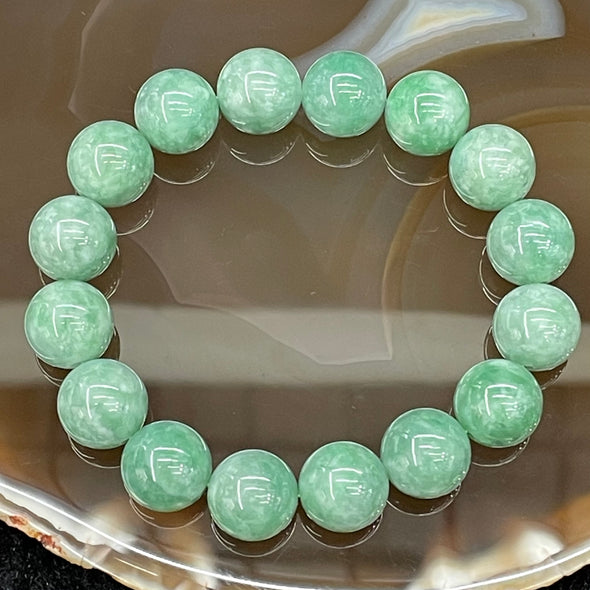 Type A Burmese Jade Jadeite Beads Bracelet - 52.29g 12.4mm/bead 16 beads - Huangs Jadeite and Jewelry Pte Ltd