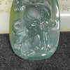 Type A Icy Blueish Green Jade Jadeite Zhong Kui Pendant - 34.3G 66.2 by 44.5 by 6.6mm - Huangs Jadeite and Jewelry Pte Ltd