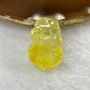 Natural Golden Rutilated Quartz Pixiu Pendant for Wealth and Protection - 11.89g 29.5 by 19.3 by 14.0mm - Huangs Jadeite and Jewelry Pte Ltd