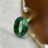 Type A Spicy Green Jade Jadeite Ring 1.68g US4.5 HK9.5 Inner Diameter 15.3mm Thickness 5.9 by 2.1mm - Huangs Jadeite and Jewelry Pte Ltd