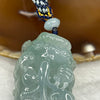 Grand Master Certified Type A Icy Sky Blue Jade Jadeite Pixiu Pendant - 34.29g 39.0 by 24.0 by 12.7 mm - Huangs Jadeite and Jewelry Pte Ltd