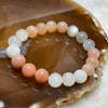 Natural Mixed Moonstone & Sunstone Crystal Bracelet 彩月光 27.29g 10.4mm/bead 19 beads - Huangs Jadeite and Jewelry Pte Ltd
