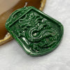 (PRE-LOVED) Grand Master Certified Type A Old Mine Jade Jadeite Dragon Pendant for Power Nobility Success Divine Protection - 33.16g 56.7 by 45.0 by 5.5mm - Huangs Jadeite and Jewelry Pte Ltd