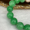 Rare High End Full Spicy Green Beads Bracelet 49.02g 12.2mm 16 Beads - Huangs Jadeite and Jewelry Pte Ltd