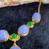 Customized Type A Burmese Jade Jadeite 18k yellow gold lavender necklace - Huangs Jadeite and Jewelry Pte Ltd