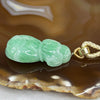 Type A Green Money Bag and Ruyi Jade Jadeite 21.26g 42.1 by 22.0 by 12.1 mm - Huangs Jadeite and Jewelry Pte Ltd