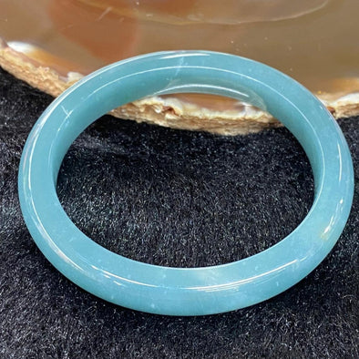 Type A Jade Jadeite Blueish Green Bangle - 38.88g inner diameter 54.7 - Huangs Jadeite and Jewelry Pte Ltd