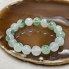 Type A Semi Icy Piao Hua Jade Jadeite Bracelet 40.74g 12.1mm/bead 17 beads - Huangs Jadeite and Jewelry Pte Ltd