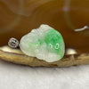 Type A Spicy Green Piao Hua Jade Jadeite Milo Buddha with 18K Gold Clasp -  4.89g 23.7 by 28.0 by 5.4mm - Huangs Jadeite and Jewelry Pte Ltd