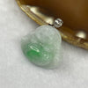 Type A Spicy Green Piao Hua Jade Jadeite Milo Buddha with 18K Gold Clasp -  6.01g 22.9 by 27.9 by 6.5mm - Huangs Jadeite and Jewelry Pte Ltd