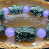 Type A Blueish Green Jade Jadeite Pixiu Bracelet - 73.05g each pixiu about 24.1 by 14.5 by 13.2mm - Huangs Jadeite and Jewelry Pte Ltd