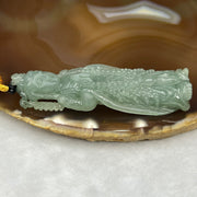 RARE 3D Carving Type A Semi Icy Green Jade Jadeite Standing Guan Yin Pendant - 35.9g 73.9 by 23.7 by 11.7mm - Huangs Jadeite and Jewelry Pte Ltd