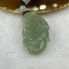 Type A Semi Icy Green Jade Jadeite Dragon Carp Pendant - 28.56g 42.0 by 25.7 by 14.6mm - Huangs Jadeite and Jewelry Pte Ltd