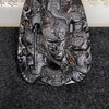 Type A Black Jade Jadeite Standing Guan Gong 35.96g 62.1 by 44.2 by 8.2mm - Huangs Jadeite and Jewelry Pte Ltd