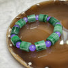 Type A Green Jade Jadeite Barrel Bracelet 49.93g 12.7 by 12.1mm 10 barrels - Huangs Jadeite and Jewelry Pte Ltd