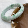 Type A Green Jade Jadeite with Spicy Green Patches Bangle - 56.18g Inner Diameter 59.0mm Thickness 12.6 by 8.2mm - Huangs Jadeite and Jewelry Pte Ltd