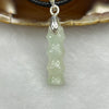 Type A Light Green Jade Jadeite Bamboo 3.52g 20.5 by 6.9 by 6.9 mm - Huangs Jadeite and Jewelry Pte Ltd
