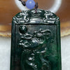 Type A Old Mine Dragon Phoenix Green Jade Jadeite 20.78g 57.7 by 35.7 by 4.7mm - Huangs Jadeite and Jewelry Pte Ltd