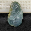 Type A Blueish Green Phoenix Jade Jadeite Pendant - 65.8g 71.5 by 42.3 by 14.8mm - Huangs Jadeite and Jewelry Pte Ltd