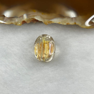 Natural Golden Rutilated Quartz Stone 2.72g 14.9 by 11.6 by 9.6mm - Huangs Jadeite and Jewelry Pte Ltd
