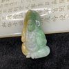 Rare Carving Type A Ji Gong Yellow & Green Jade Jadeite Pendant - 36.67g 52.9 by 35.3 by 13.1mm - Huangs Jadeite and Jewelry Pte Ltd