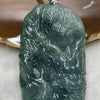Type A Blue Green Jade Jadeite Dragon Necklace - 65.1g 72.8 by 39.4 by 10.9mm - Huangs Jadeite and Jewelry Pte Ltd