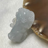 Type A Faint Grey with Yellow Spots Jade Jadeite Pixiu Charm - 17.52g 36.6 by 18.6 by 15.0mm - Huangs Jadeite and Jewelry Pte Ltd
