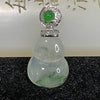 Type A 18k White Gold Icy Green Piao Hua Hulu Jade Jadeite 2.00g 23.9 by 11.7 by 5.1mm - Huangs Jadeite and Jewelry Pte Ltd