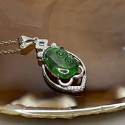 Type A Green Omphacite Jade Jadeite Ruyi - 2.34g 33.4 by 14.7 by 6.0mm - Huangs Jadeite and Jewelry Pte Ltd