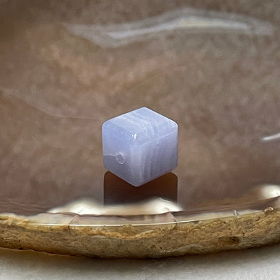 Natural Blue Crystal Cube Charm - 2.7g 10.5 by 10.8 by 10.5mm - Huangs Jadeite and Jewelry Pte Ltd