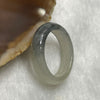 Type A Faint Yellow with Grey Patches Jade Jadeite Ring - 3.23g US 7.75 HK 17 Inner Diameter 18.1mm Thickness 5.6 by 3.4mm - Huangs Jadeite and Jewelry Pte Ltd
