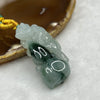 Type A Semi Icy Green Piao Hua Monkey and Hulu Jade Jadeite Pendant 23.15g 43.8 by 20.5 by 11.4mm - Huangs Jadeite and Jewelry Pte Ltd