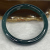 Rare High End ICY Type A Blueish Green Jadeite Bangle 198.38 Cts Inner Dia 57.35mm 10.3 by 7.1mm with NGI cert - Huangs Jadeite and Jewelry Pte Ltd