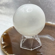 Natural Cat Eye Crystal Ball Display - 240.0g 79.8 by 79.8 by 103.5mm - Huangs Jadeite and Jewelry Pte Ltd