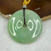 Type A Yellow and Green Jade Jadeite Ping An Kou Pendant - 47.41g 52.2 by 52.2 by 7.9 mm - Huangs Jadeite and Jewelry Pte Ltd